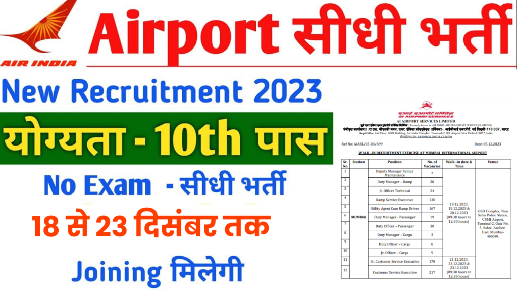 Airport Service Limited Vacancy